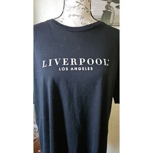 Liverpool Los Angeles Black Logo T-shirt Women's xl